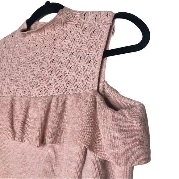 White House Black Market Pink Cold Shoulder Top - Picture 2 of 12
